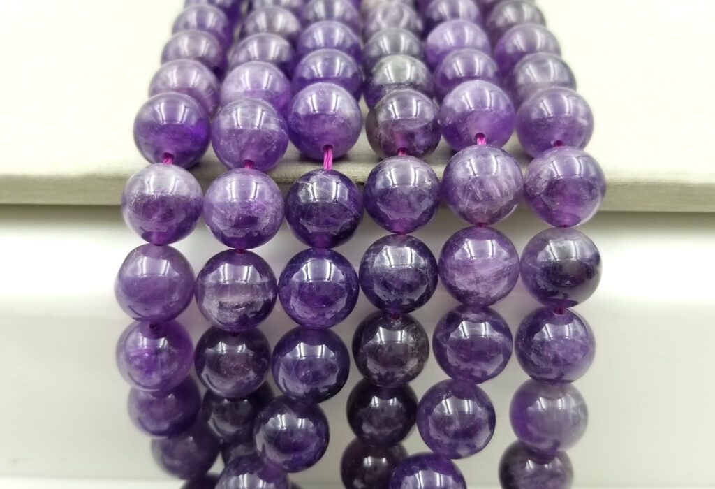 Mm Amethyst Beads Grade Aaa Genuine Natural Gemstone Round Loose