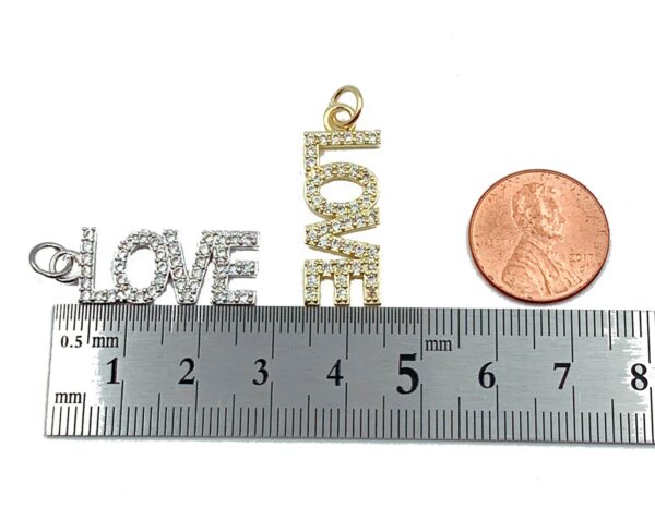 Gold Filled Love CZ Micro Pave Charm Pendant