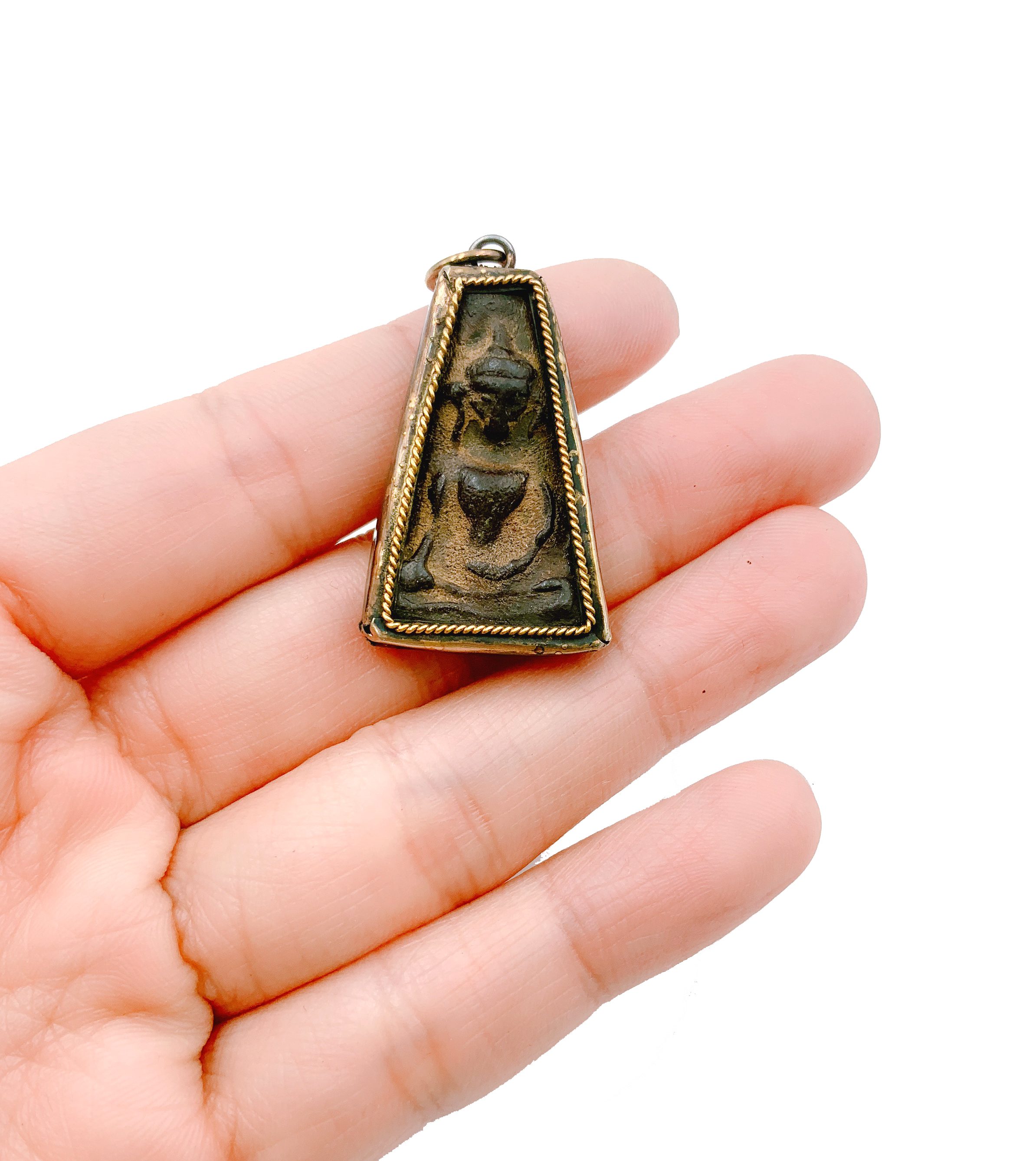 wooden buddha pendant