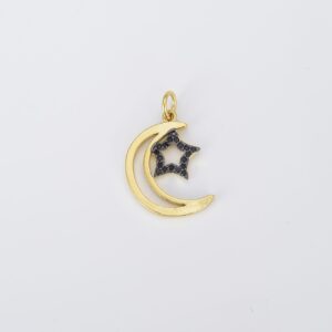 Crescent Moon Star Charm Jewelry