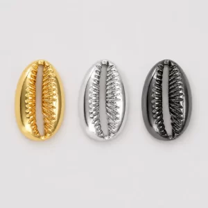 Gold Filled Cowrie Shell Bead, Cowrie Bead, Shell Jewelry Finding, Ocean Bead, Beach Jewelry, DIY Bracelet Bead, Jewelry Making, BD071