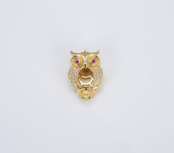 Gold Owl Slider Bead