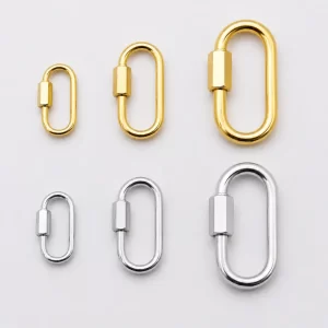 Gold Filled Screw Clasp, Oval Carabiner Clasp, Jewelry Closure, Bracelet Clasp, Necklace Clasp, DIY Jewelry Finding, 3 Sizes, CL416