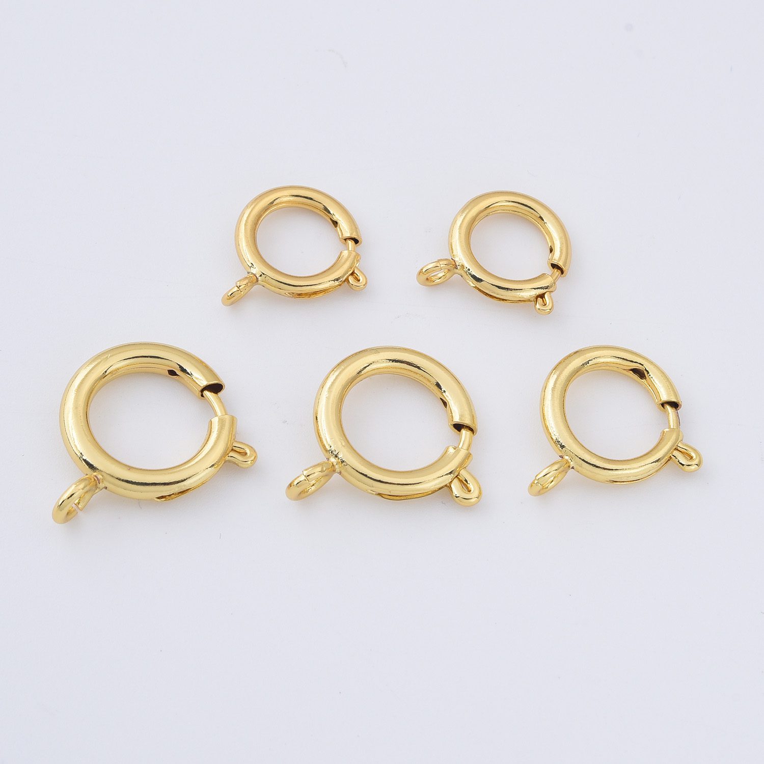 Gold Filled Clasps, Spring Ring Jewelry Findings for DIY Necklace Bracelet Anklet Making, Gold Filled Jewelry Supply Connectors, CL425 - Image 2