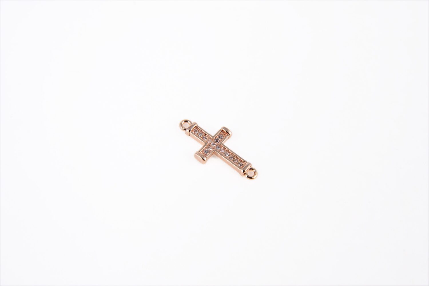 Cross Connector, CZ Micro Pave Small Cross Charms, Tiny Cross Necklace,  Mens Cross Necklace, DIY, Jewelry Making, 19x9mm, CN034 - BeadsCreation4u