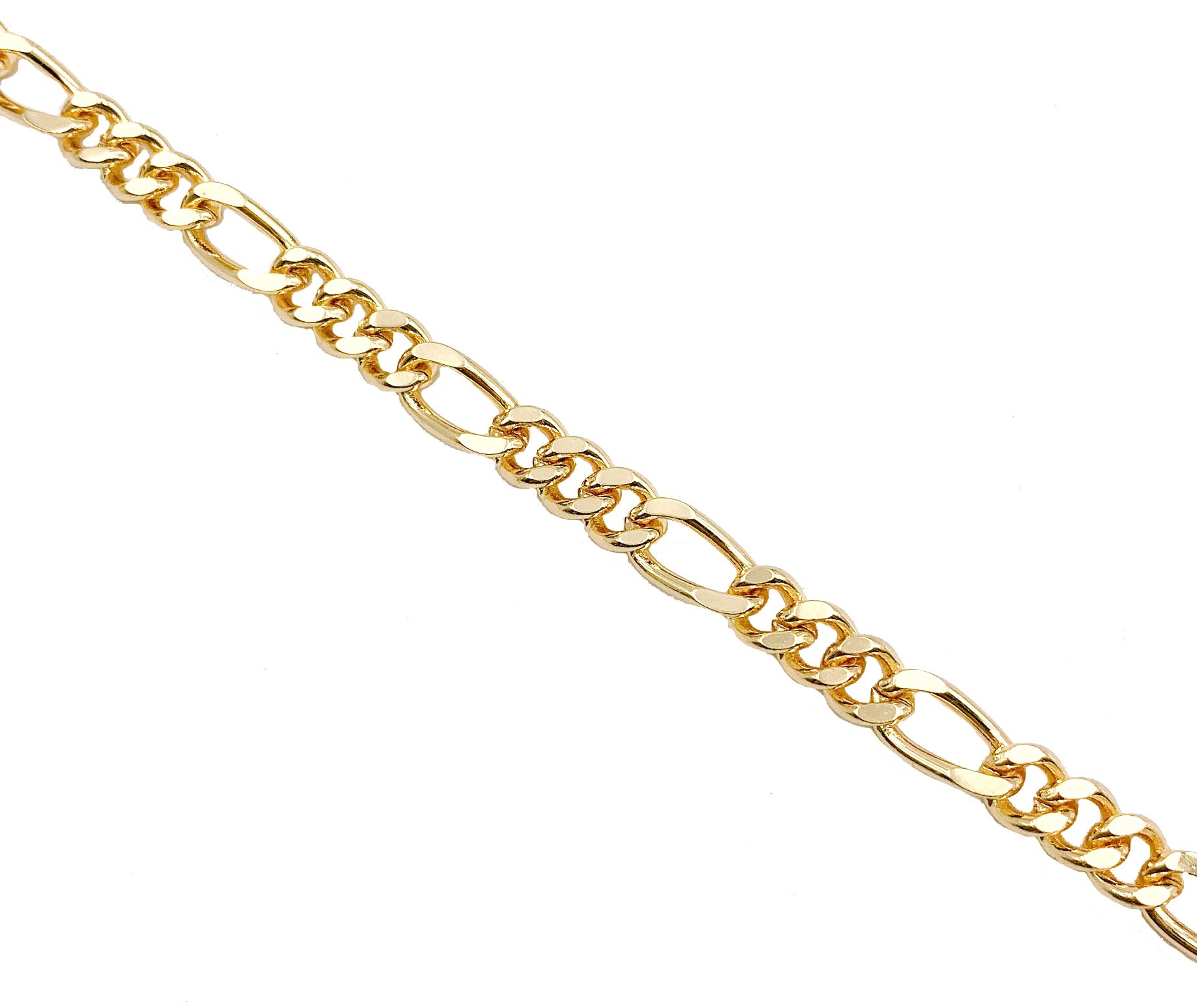 6mm Figaro Chain 14K Gold Filled Figaro Chain Flat Figaro Chain Jewelry ...