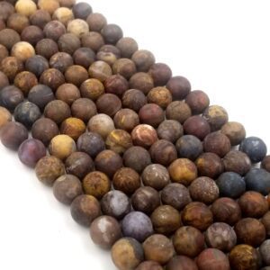 Pietersite Gemstone Frosted Matte Genuine Round Loose Beads 15.5 inch Full Strand 6mm GRN454