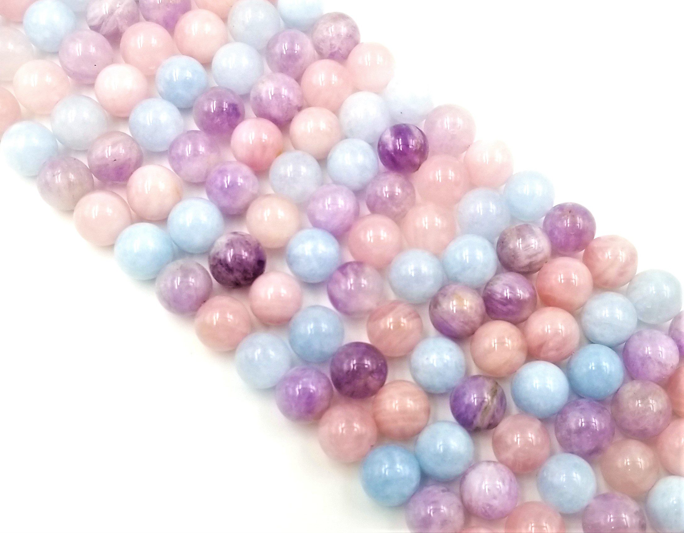 Natural Morganite Pink Beryl Genuine Round Gemstone Beads For Jewelry Making 15" 