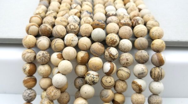 6/8/10MM Matte Finish Picture Jasper Beads Grade AAA Genuine Natural Gemstone Round Loose Beads, Full Strand Round 15.5 inches, OLD-GRN109 - Image 2