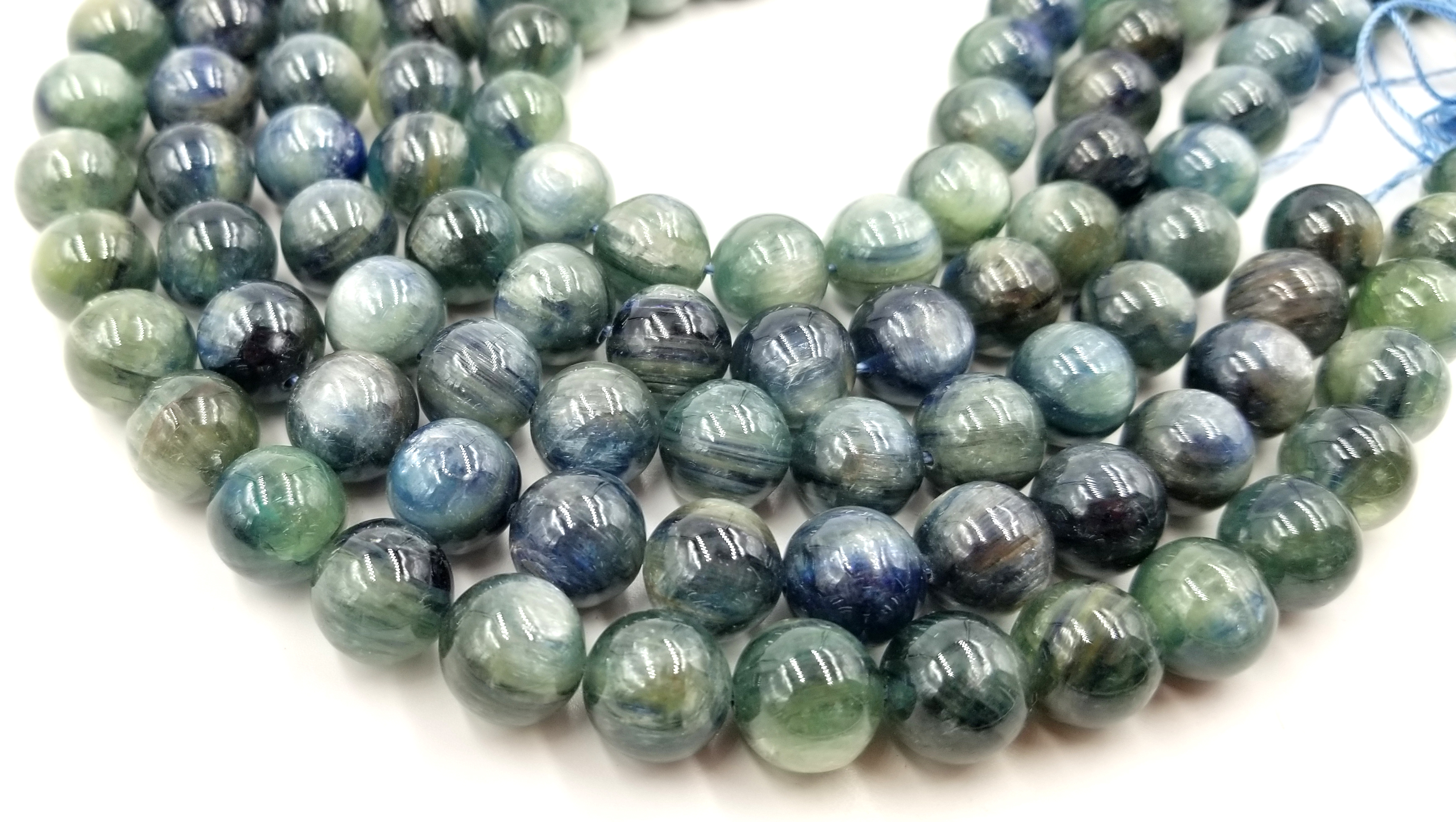 Full Strand Kyanite Round Beads Wholesale Gemstone For Jewelry Making 