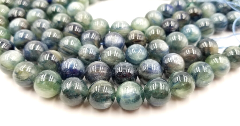 Full Strand Kyanite Round Beads Wholesale Gemstone For Jewelry Making ...