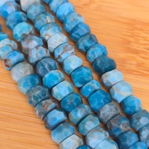 7x5MM Blue Chrysocolla Beads Grade AAA Genuine Natural Gemstone Full Strand Round Loose Beads 15.5", PRP100