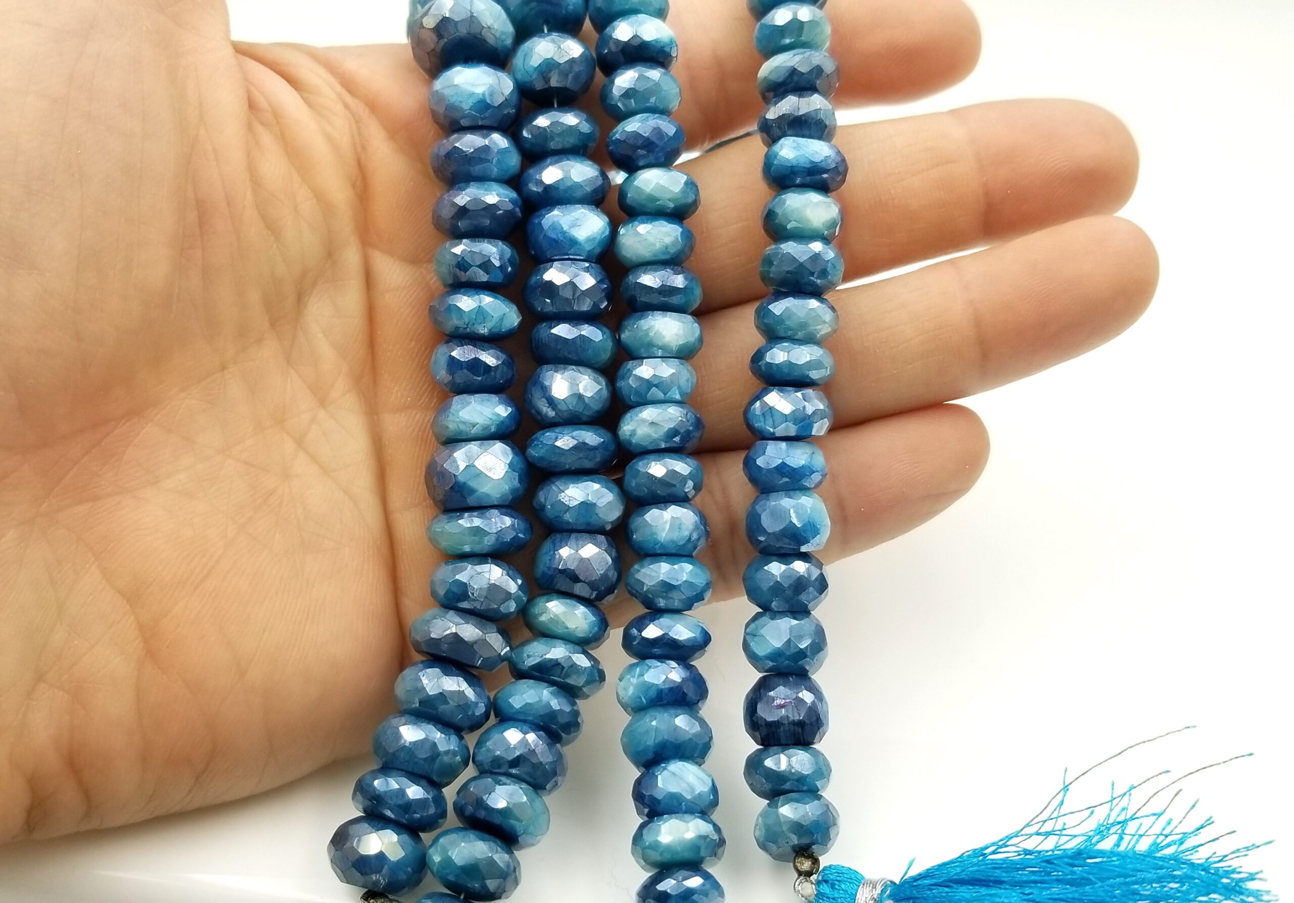 Gemstone Bracelet: Chrysocolla- 12mm Beads