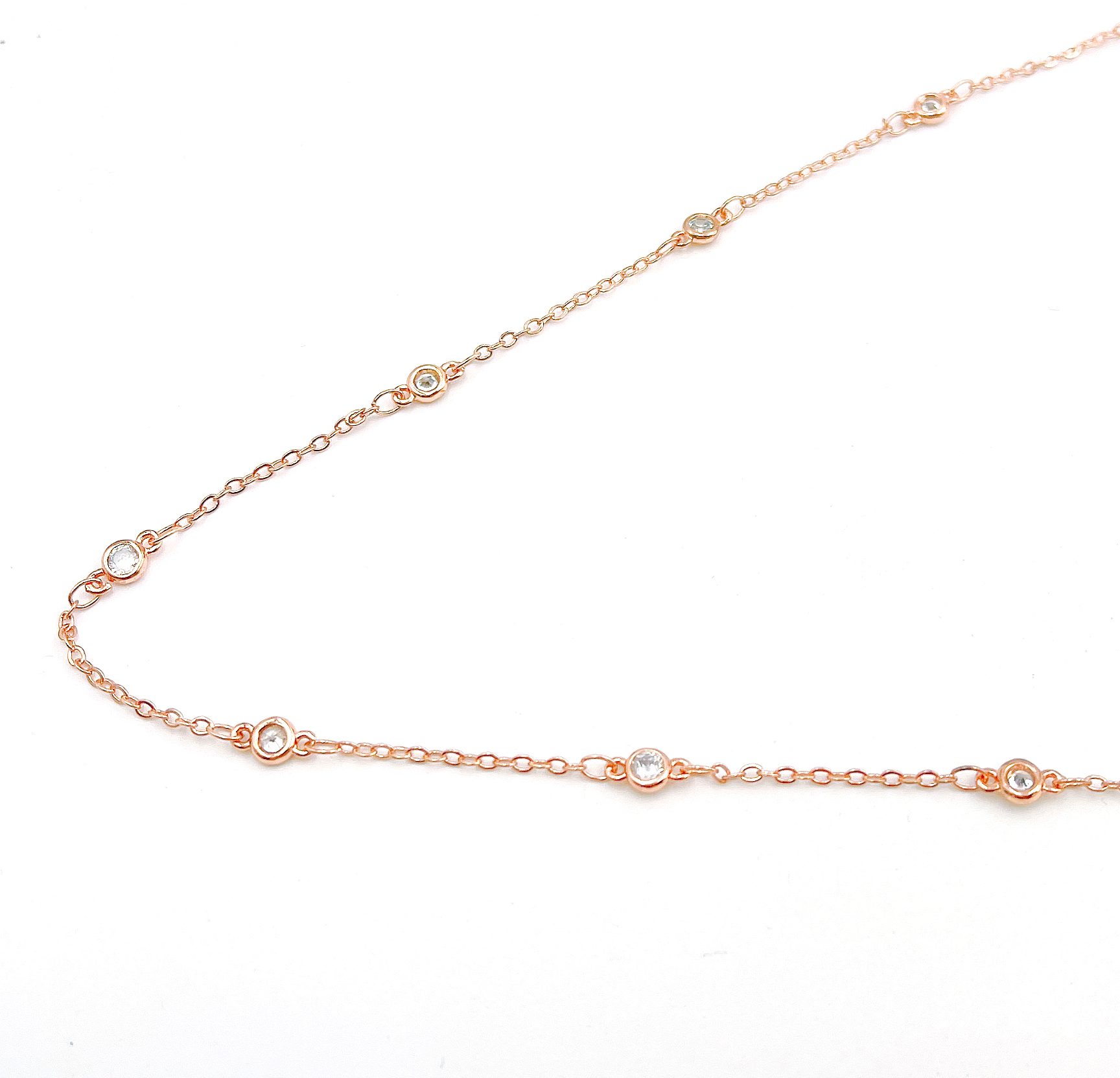 14k Gold Filled Chain Round CZ Chain by Foot, Bulk Chain By Foot Cubic ...