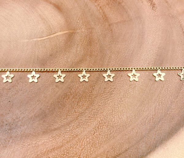 filled star chain for bracelet and necklace