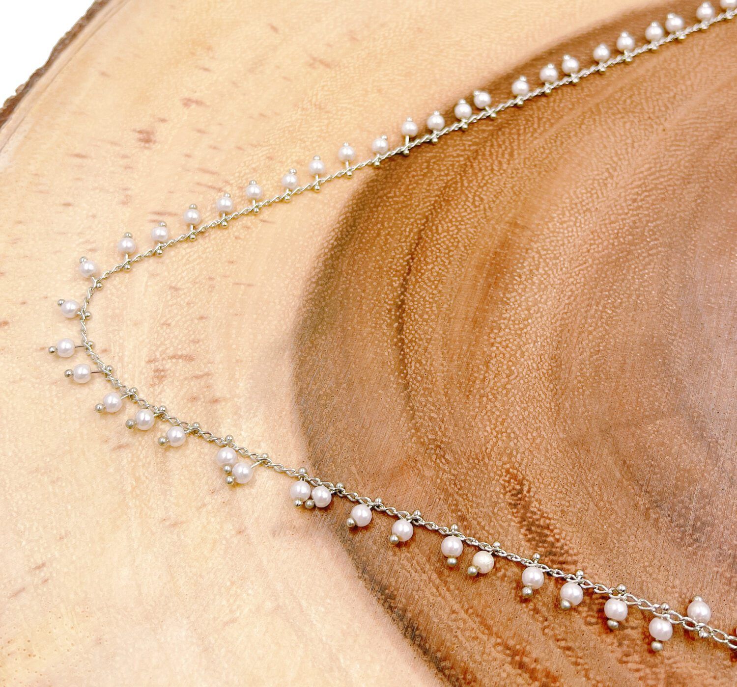 18K Gold White shell Pearl Beaded Chain, Pearl Chain by Yard, Wholesale  bulk Roll Chain for Necklace Bracelet Jewelry Making, 3mm, CH168 -  BeadsCreation4u