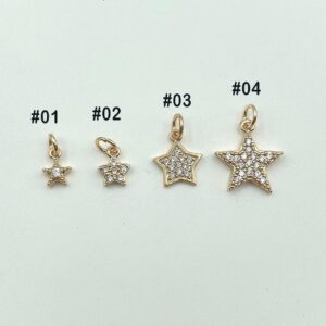 Different Sizes of Gold Star Pendant