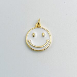 White Smiley Happy Charms
