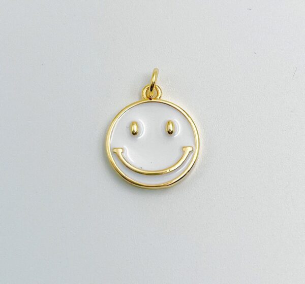 White Smiley Happy Charms