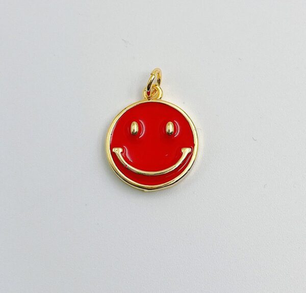 Red Smiley Happy Charms