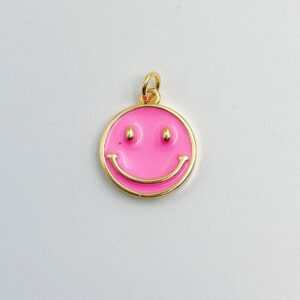 Pink Smiley Happy Charms