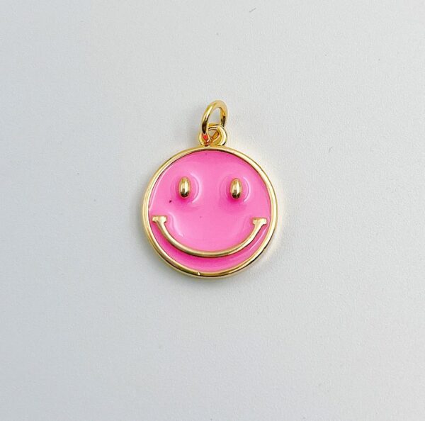 Pink Smiley Happy Charms