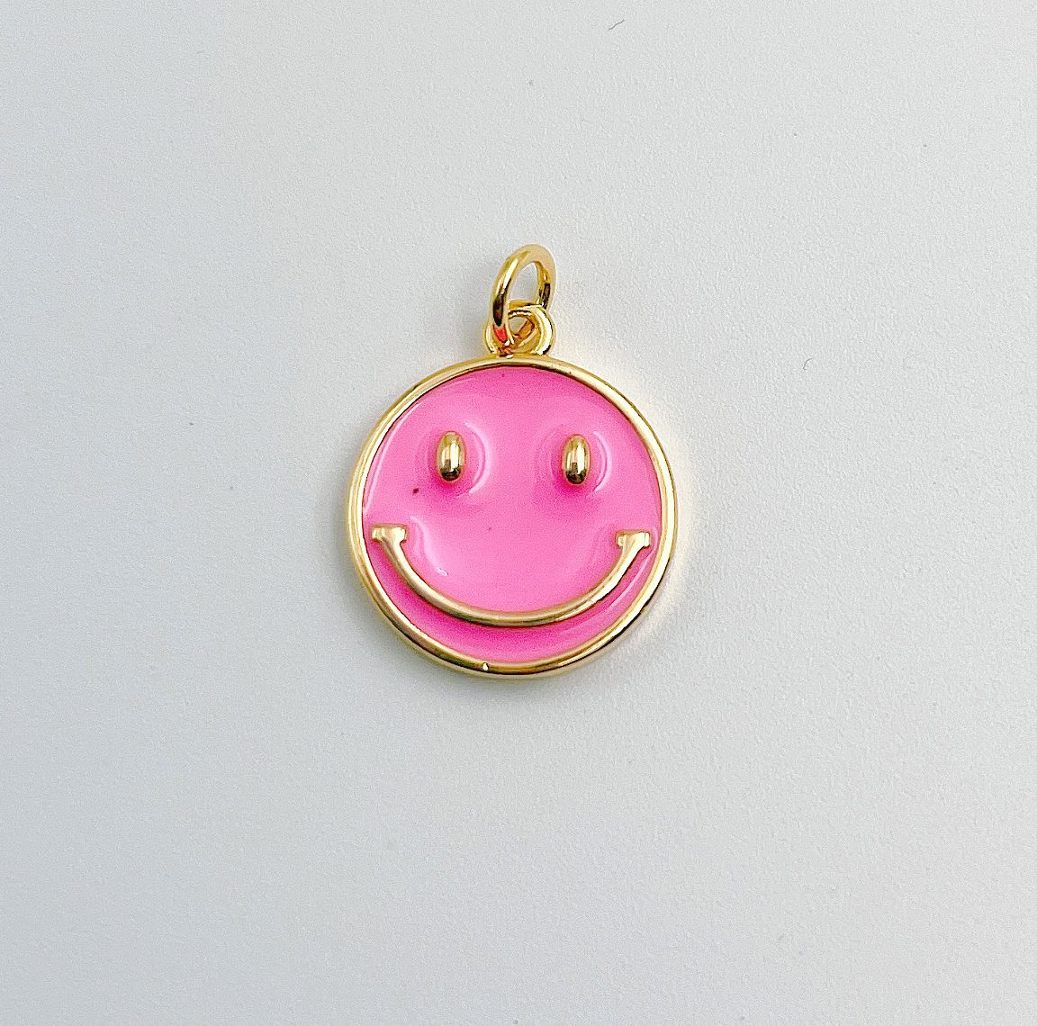14K Gold Filled Happy Jewelry Pendant Craft Supplies CP1298 Pink Enamel Charm Necklace Bracelet Charm Sweet Charms Red Lollipop Charms