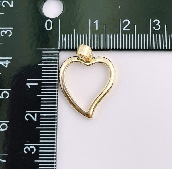 Measuring Heart Gold Charm Pendant