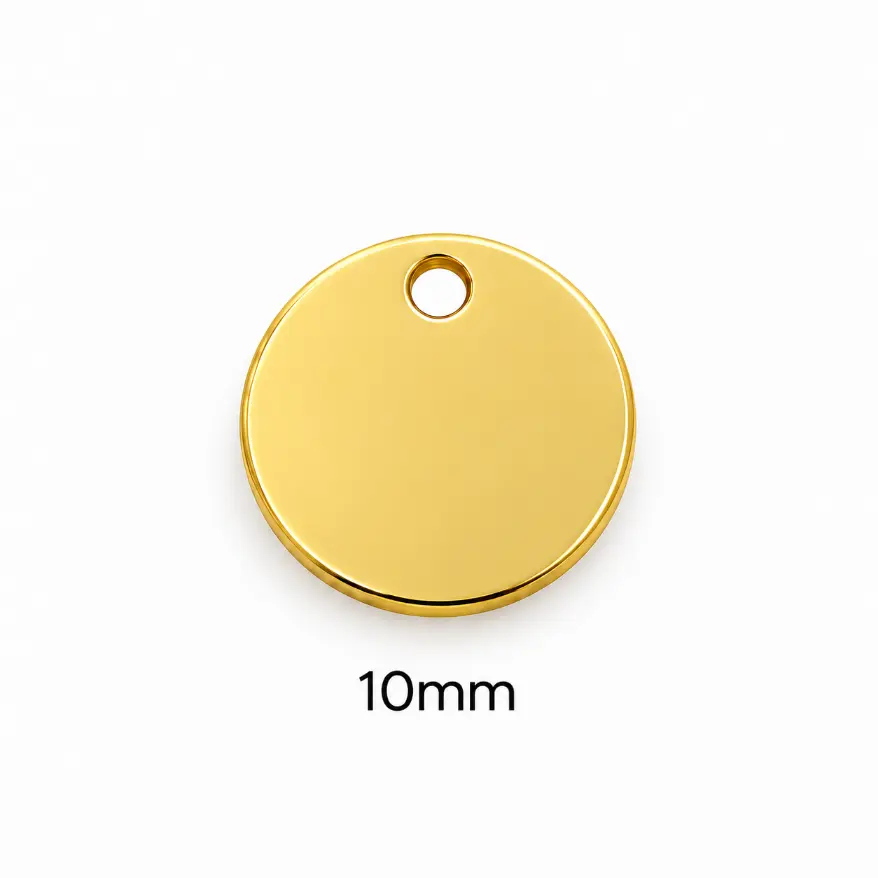 Gold Filled Round Blank Disc Charm, Smooth Metal Stamping Tag Pendant, 6/8/10mm Circle Charm for Necklace Bracelet DIY Jewelry, CP1323 - Image 5