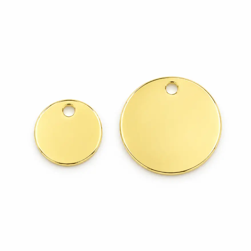 Gold Filled Round Blank Disc Charm, Smooth Metal Stamping Tag Pendant, 6/8/10mm Circle Charm for Necklace Bracelet DIY Jewelry, CP1323 - Image 6
