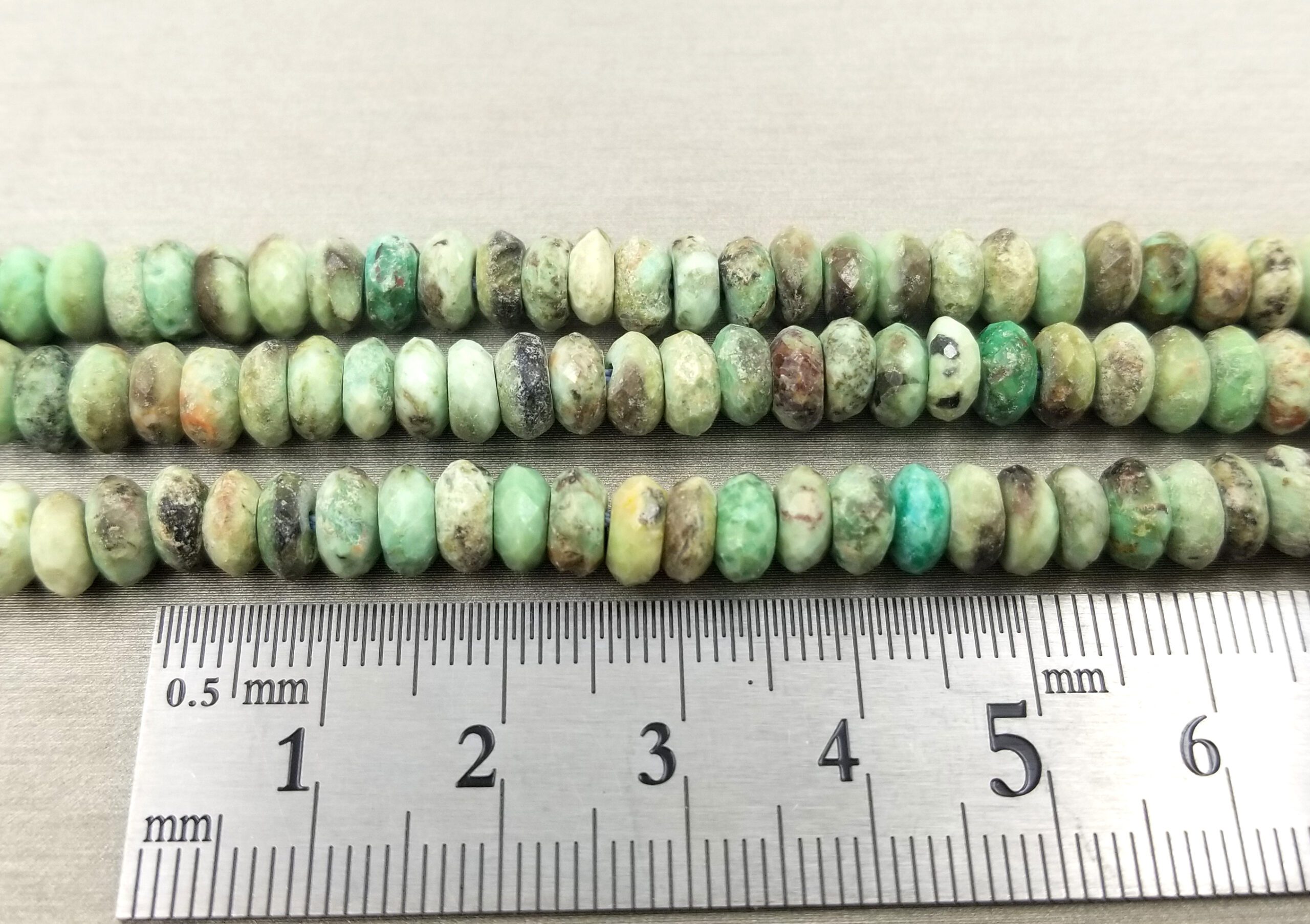 Natural African Turquoise Beads, Round, about 2mm 3mm, Length 15