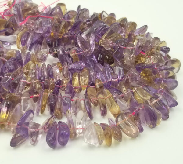 Natural Ametrine Nugget Chunk Beads