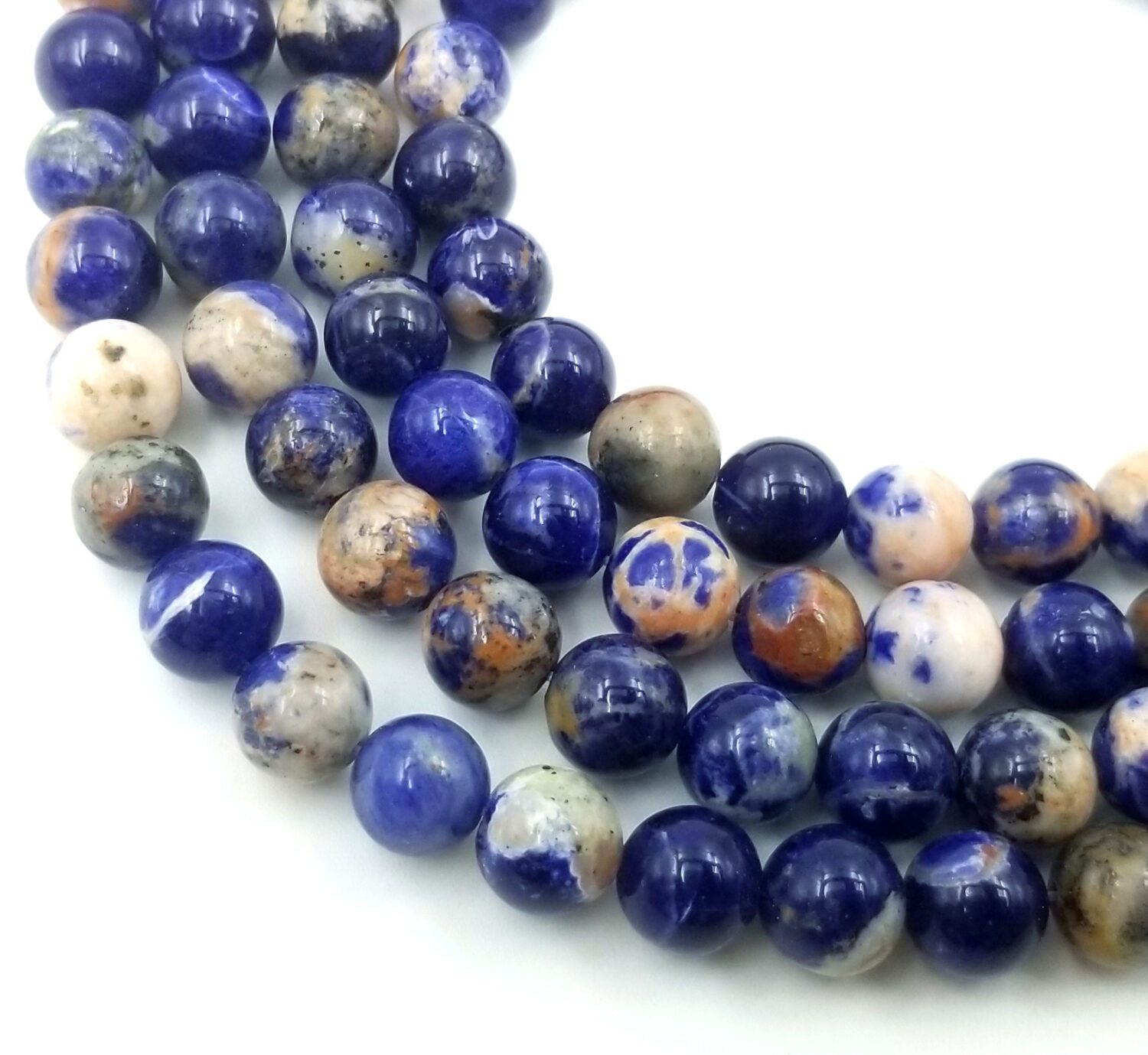 Deep Blue Sea Sediment Jasper Beads 6mm 4245