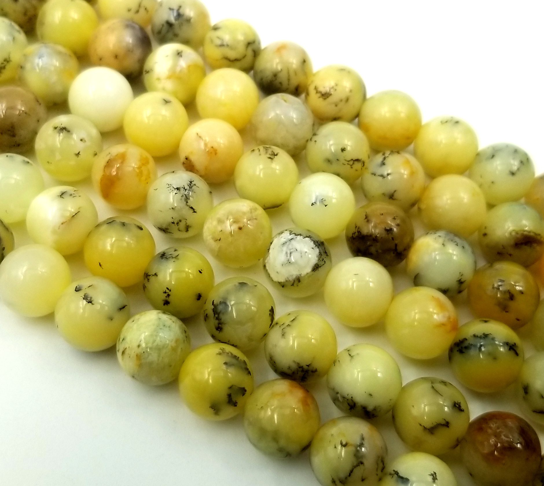 Large Bead Size Natural Yellow Opal Smooth Round Gemstone Beads Size 20mm18mm 15.5/'/' long Per Strand