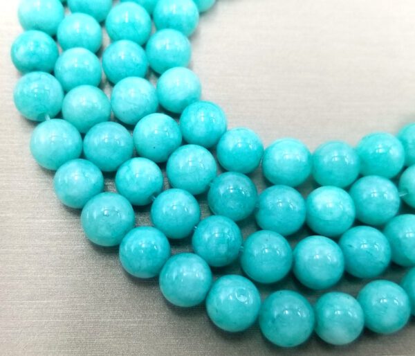 Amazonite Jade Gemstone Round Beads