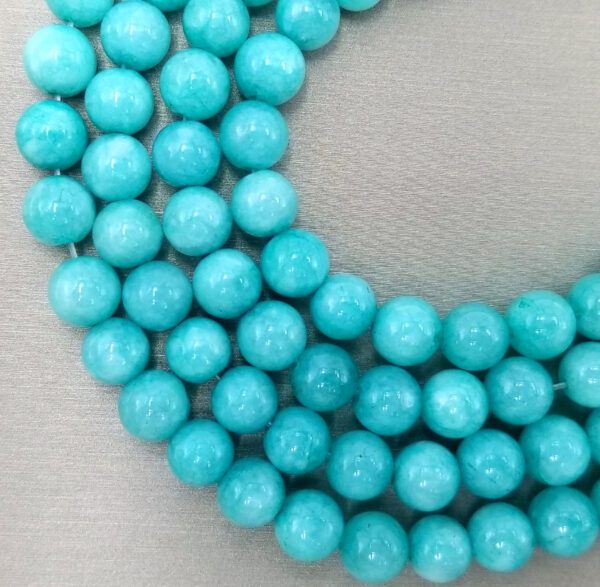 Amazonite Jade Gemstone Round Beads