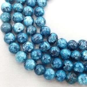 Apatite Dyed Jade Smooth Round Beads