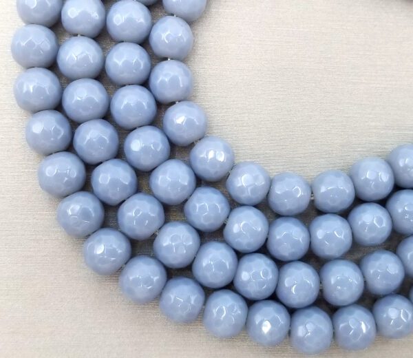 Angelite Dyed Jade Smooth Round Beads