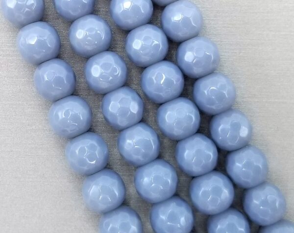 Angelite Dyed Jade Smooth Round Beads