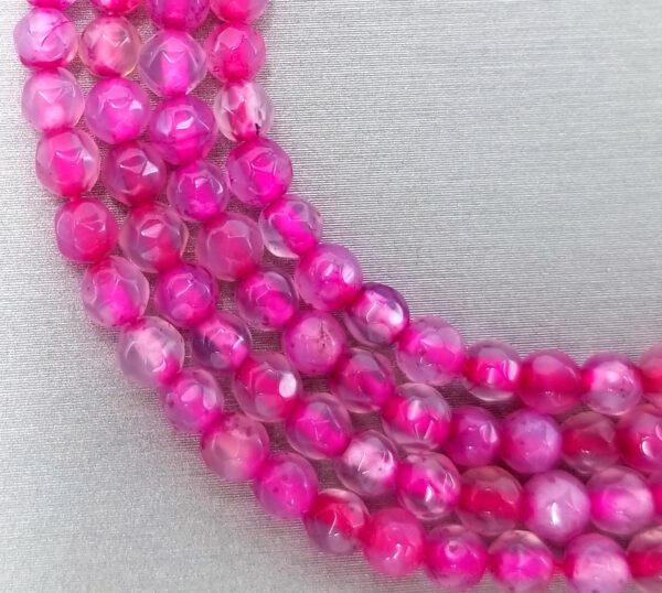 Dyed Pink Agate Natural Gemstones Beads