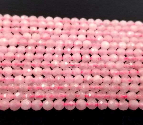 Rose Quartz Faceted Beads