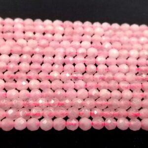 Rose Quartz Faceted Beads