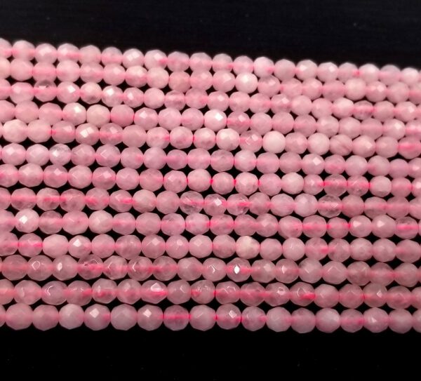 Rose Quartz Faceted Beads