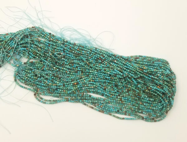 Faceted Turquoise Natural Round Beads