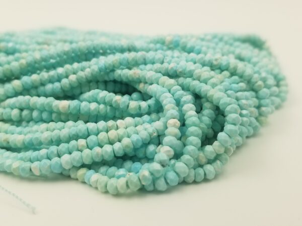 Faceted Turquoise Rondelle Beads