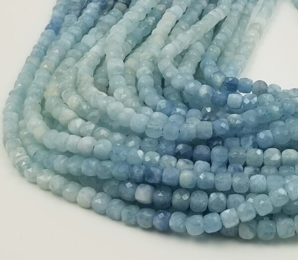 AquaMarine Cube Beads