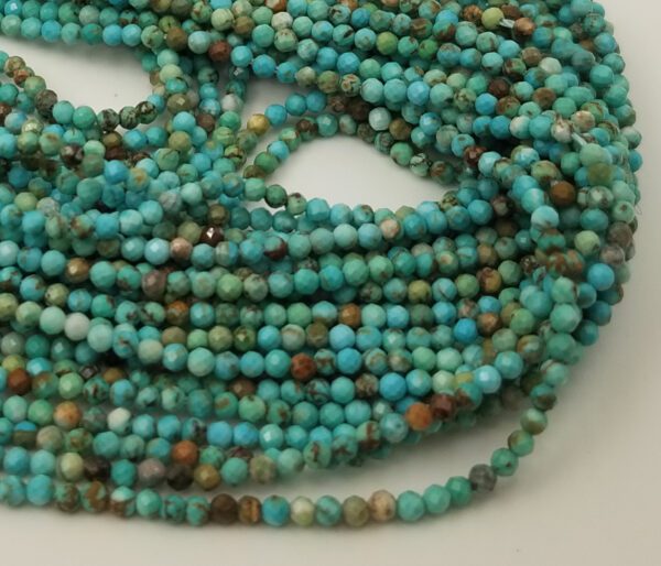 Faceted Tiny Turquoise Gemstone Beads