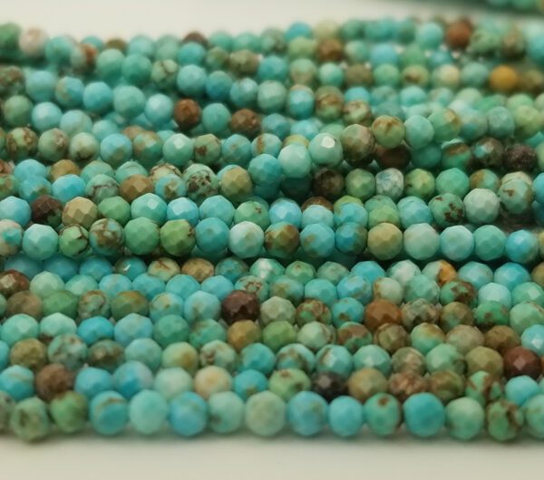 Faceted Tiny Turquoise Gemstone Beads