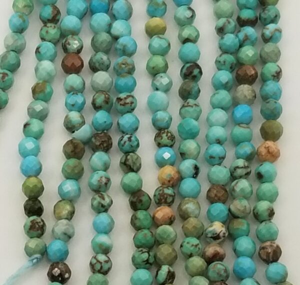 Faceted Tiny Turquoise Gemstone Beads