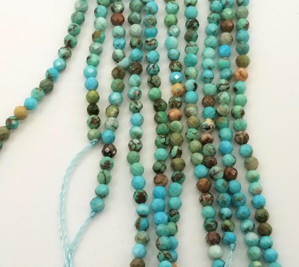Faceted Tiny Turquoise Gemstone Beads